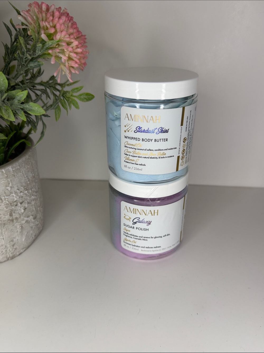 AMINNAH Stardust Skies Whipped Body Butter and Sugar Polish